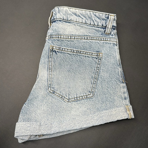 PacSun High Rise Mom Jean Shorts Light Wash Denim Vintage 90s Style Sz 27 - Picture 7 of 7